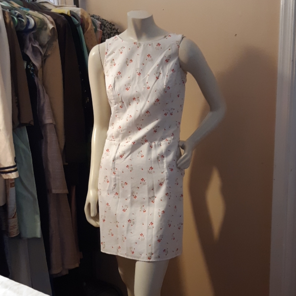 Liz Sport 8P white pink floral tennis dress